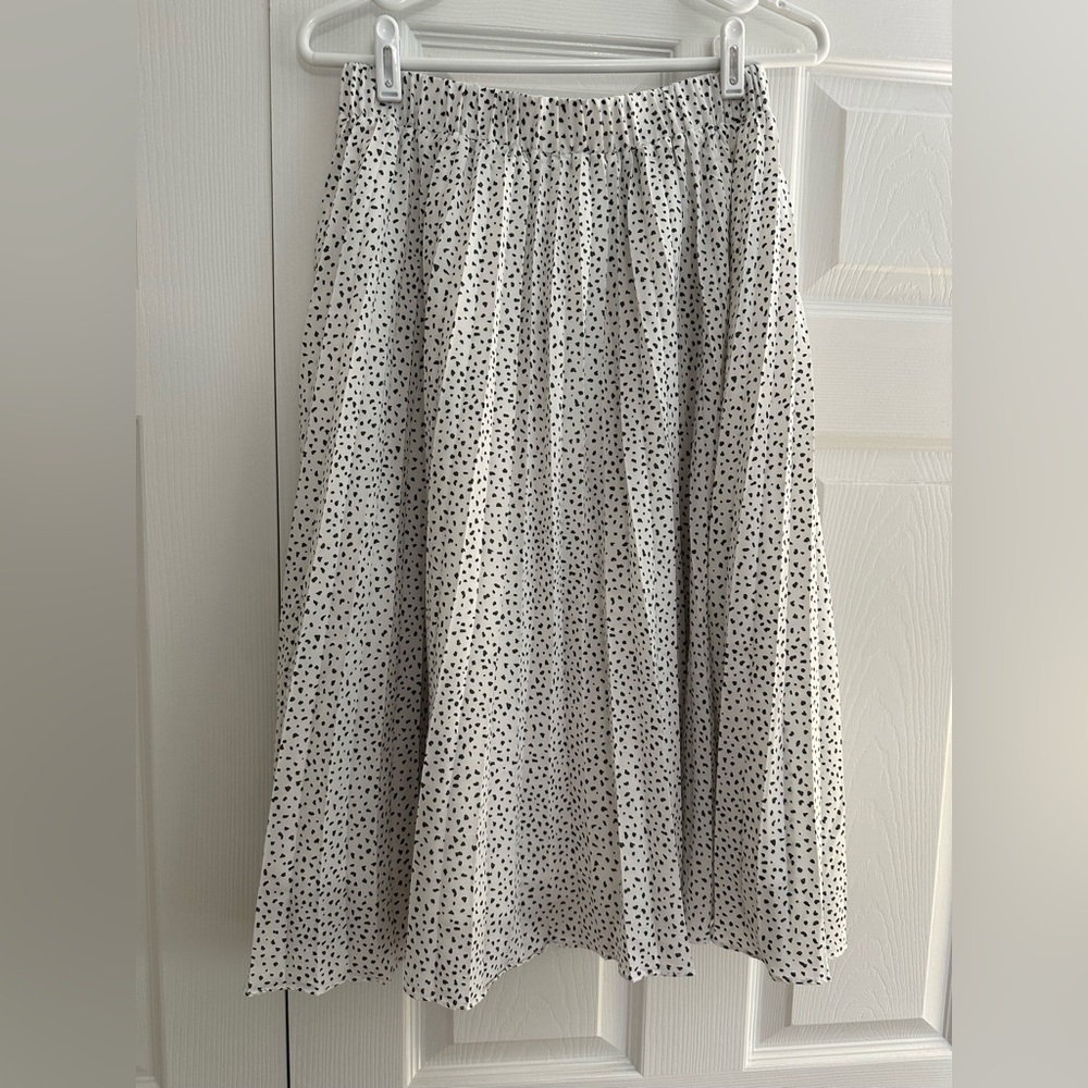 A New Day Pleated Midi Skirt